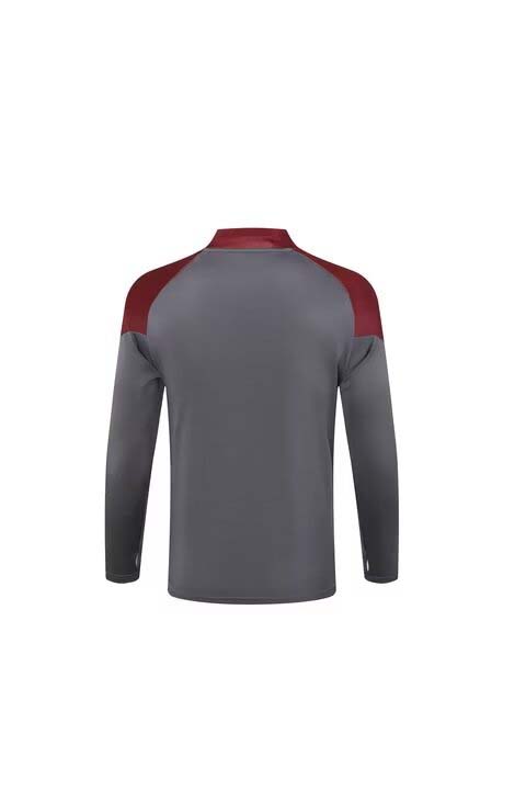 2023/2024 MCFC Half-Pull Training Suit Gray Football Shirt 1:1 Thai Quality Set