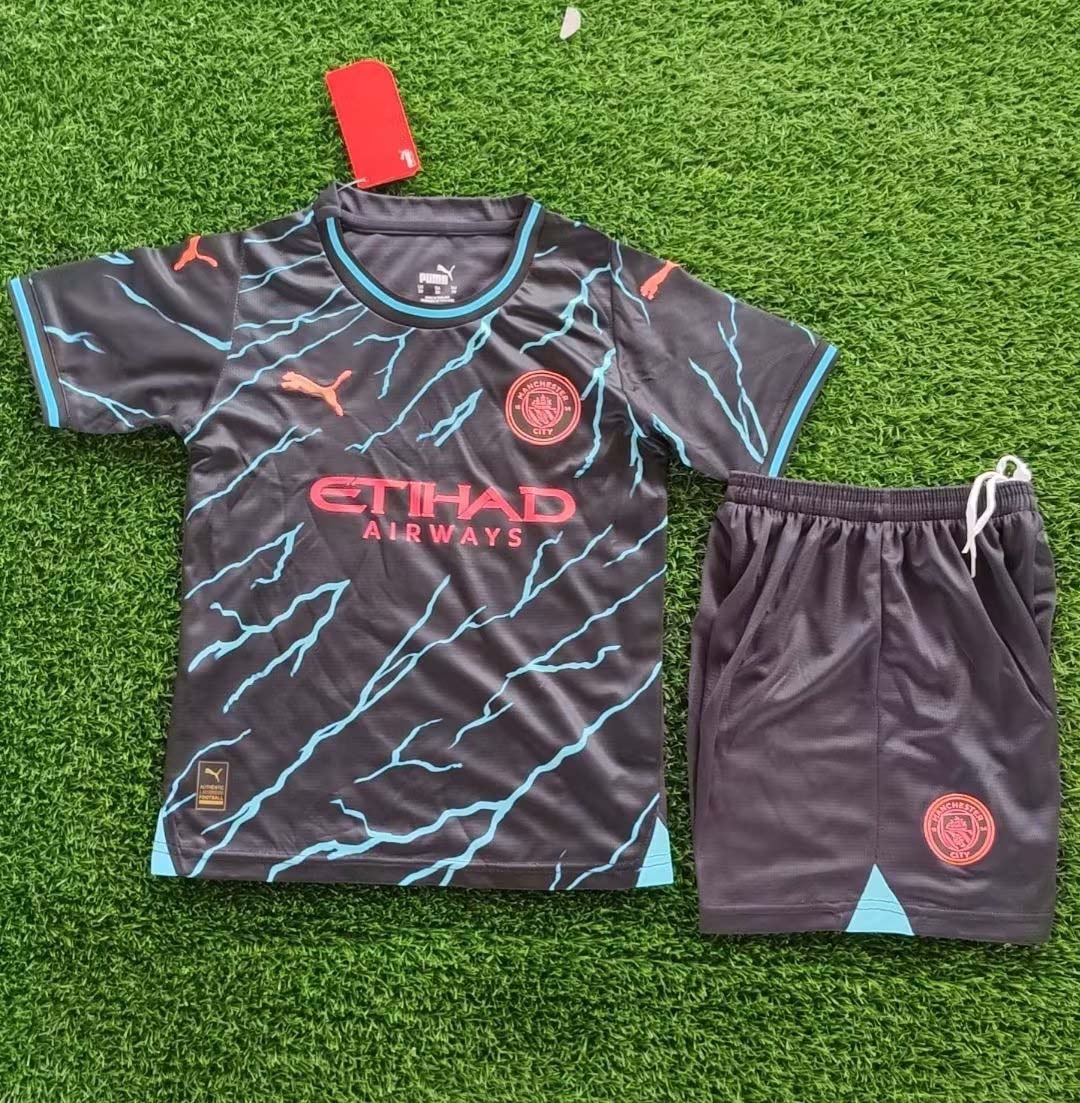 2023/2024 MCFC Third Away Football Shirt 1:1 Thai Quality Kids Size