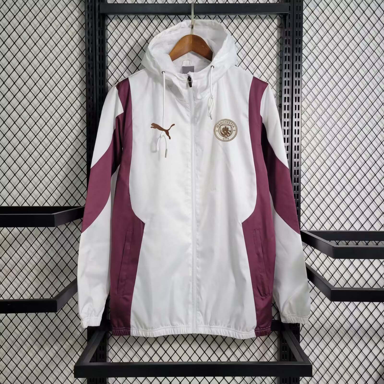 2023/2024 MCFC Jersey Windbreaker White and purple