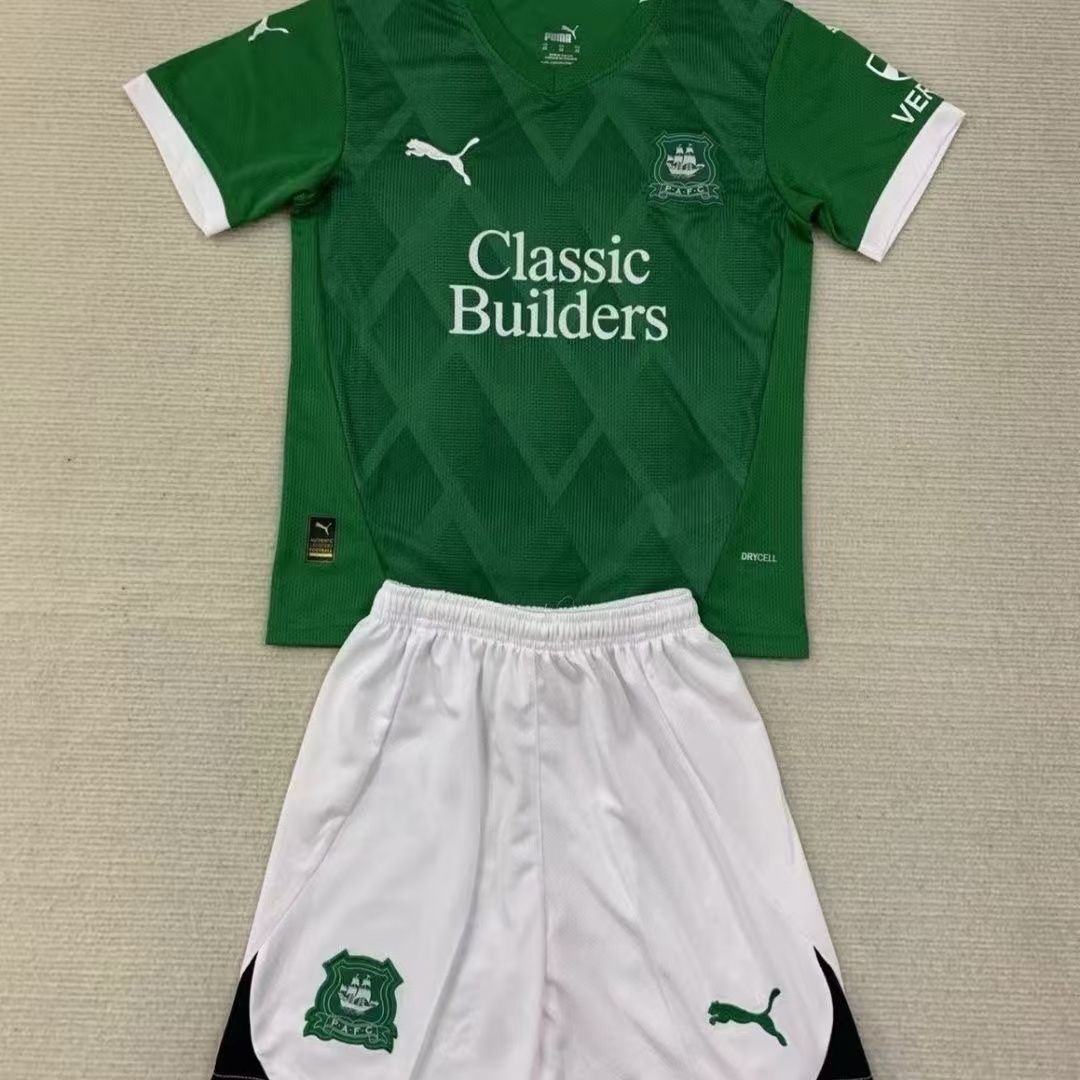 24/25 Plymouth Argyle Home Football Shirt Kids Sizet 1:1 Thai Quality