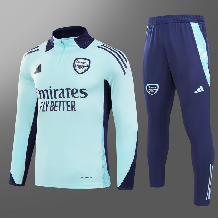 24/25 Arsenal Blue Half Zip Training Top 1:1 Thai quality