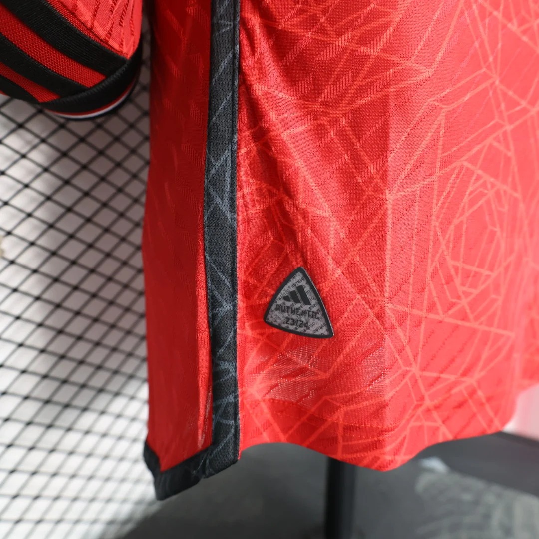 2023/2024 Long Sleeve Player Version Man Utd Home Football Shirt 1:1 Thai Quality