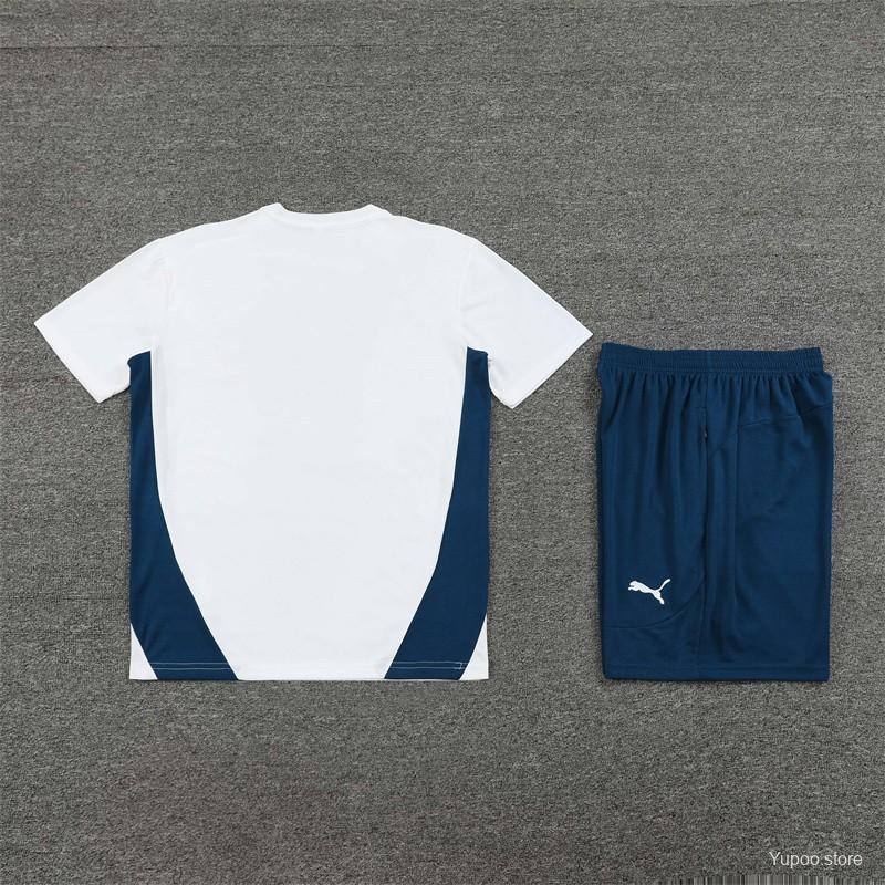 24/25 Olympique Marseille White Short Sleeve Jersey+Shorts  1:1 Thai quality