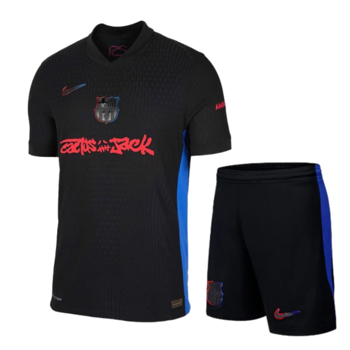 Kids 24/25 FC Barcelona x Travis Scott Away Kit 1:1 Thai Quality