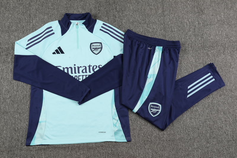 24/25 Arsenal Blue Half Zip Training Top 1:1 Thai quality