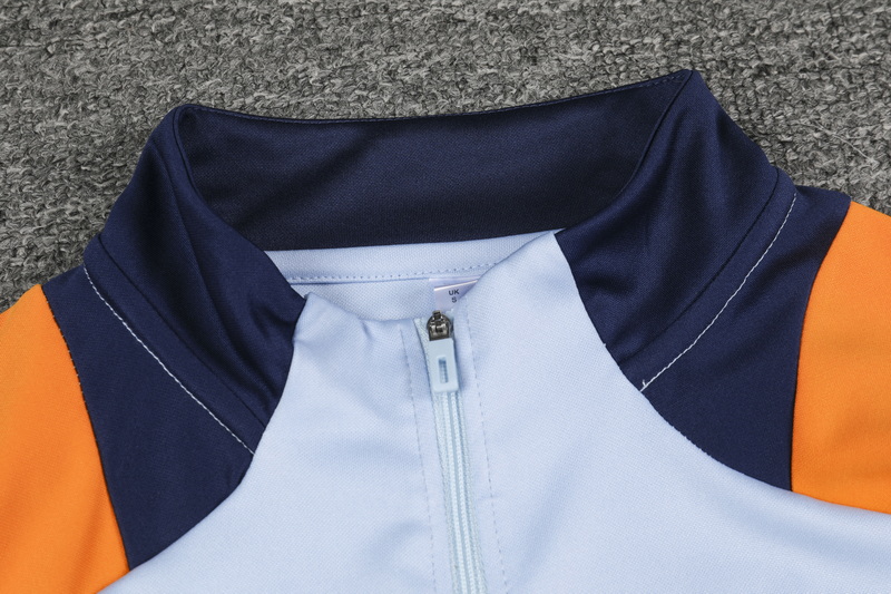 24/25 Real Madrid blue half-zip training suit 1:1 Thai quality