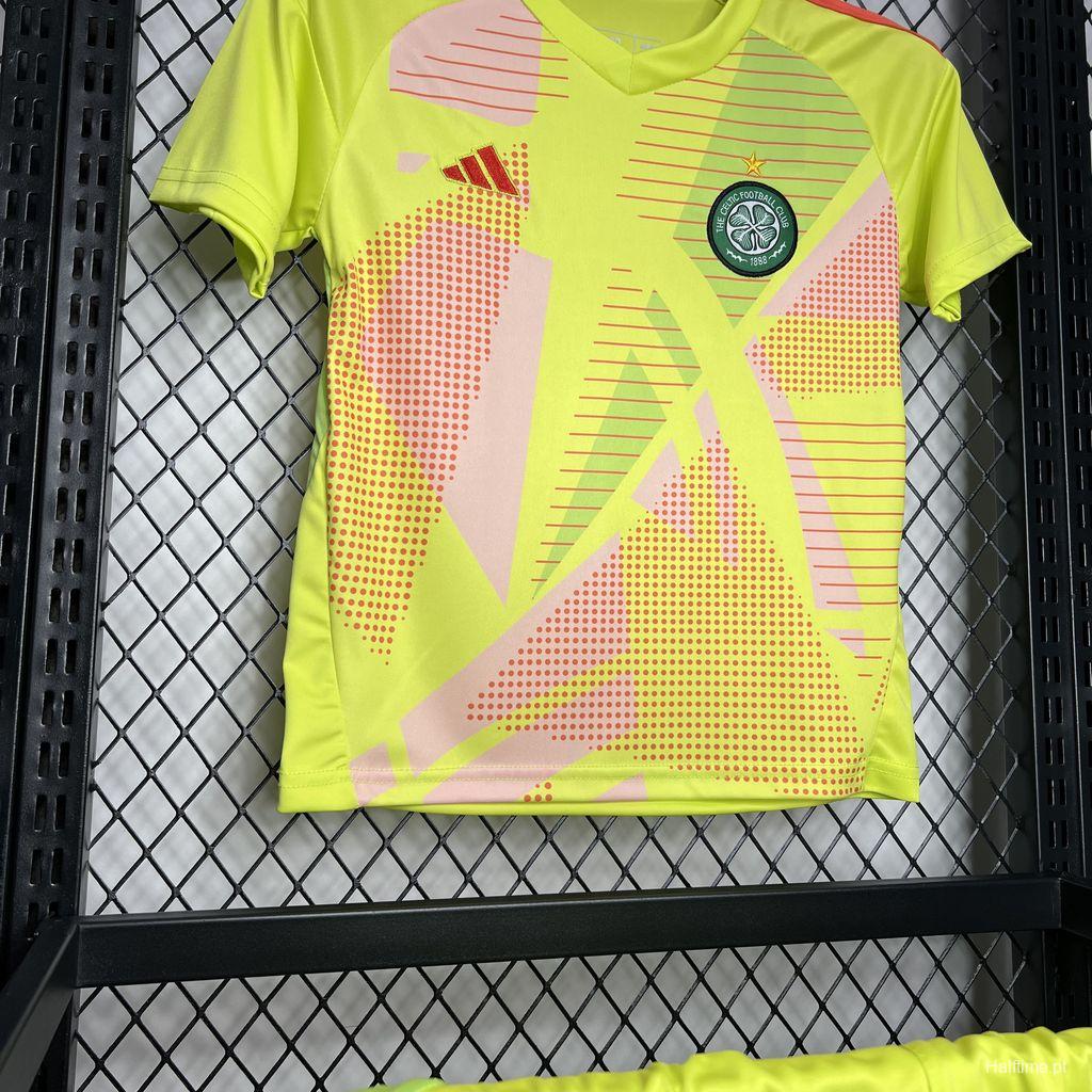 24/25 Kids Celtic Goalkeeper Yellow Jersey 1:1 Thai Quality
