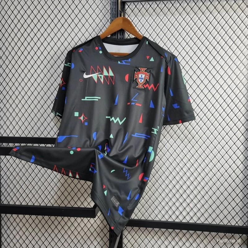 2024 Portugal Pre-match Small Geometric Patterns Jersey 1:1 Thai Quality