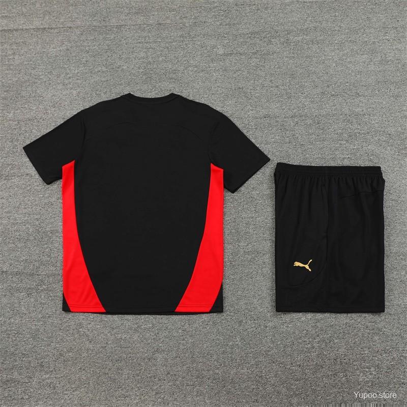 24/25 AC Milan Black Short Sleeve Jersey+Shorts 1:1 Thai quality