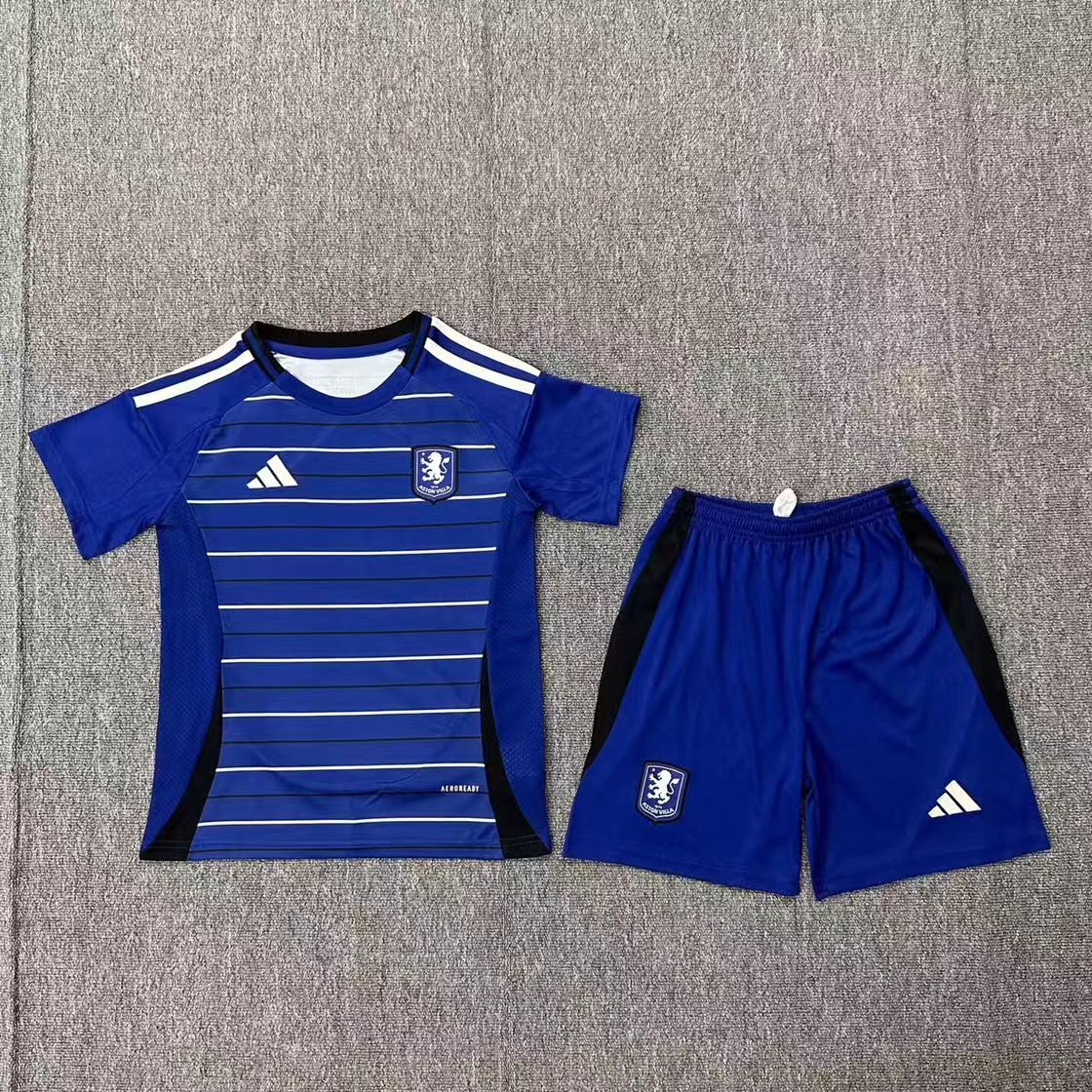 Kids 24/25 Aston Villa Third Football Shirt 1:1 Thai quality
