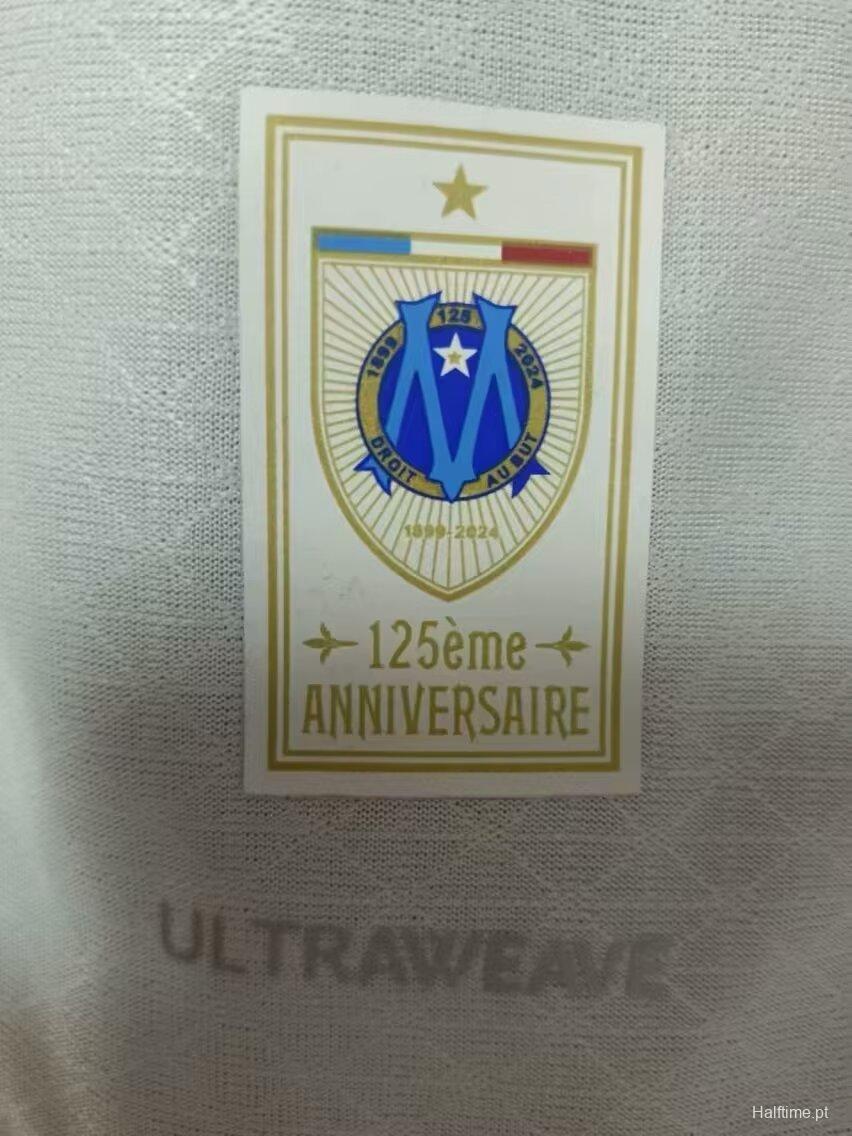 Player Version 24/25 Olympique Marseille 125th Anniversary White Jersey 1:1 Thai quality