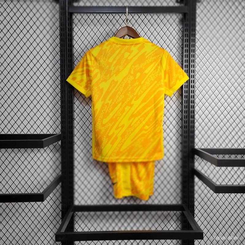24/25 Kids Tottenham Hotspur Yellow Goalkeeper Jersey 1:1 Thai Quality