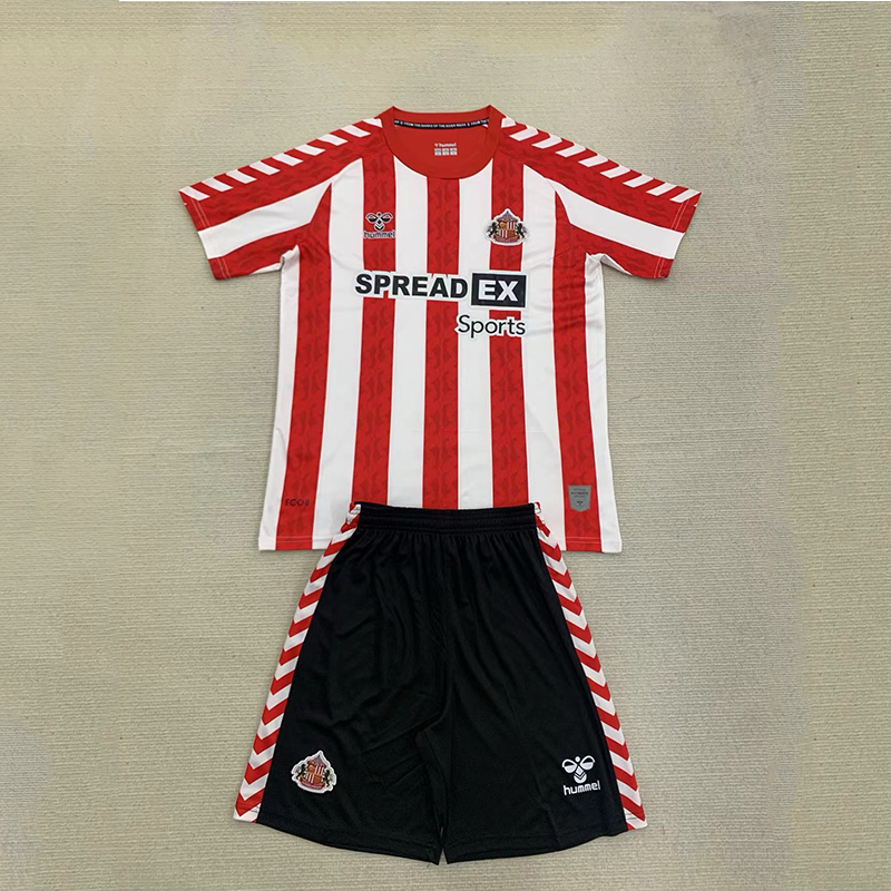 24/25 Sunderland Home Football Shirt+ Shorts 1:1 Thai quality