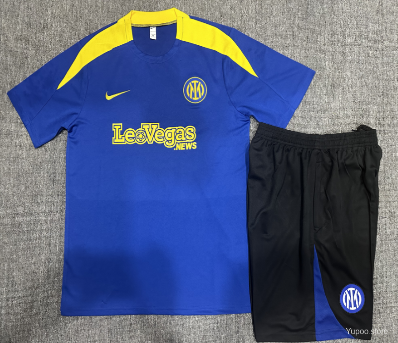 24/25 Kids Inter Milan Short Sleeve Jersey+Shorts  1:1 Quality Thai Kids Size
