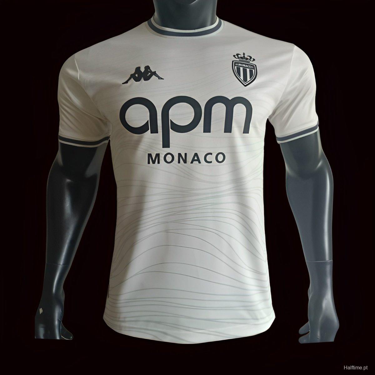Player Version 24/25 Monaco Away Grey Jersey 1:1 Thai quality