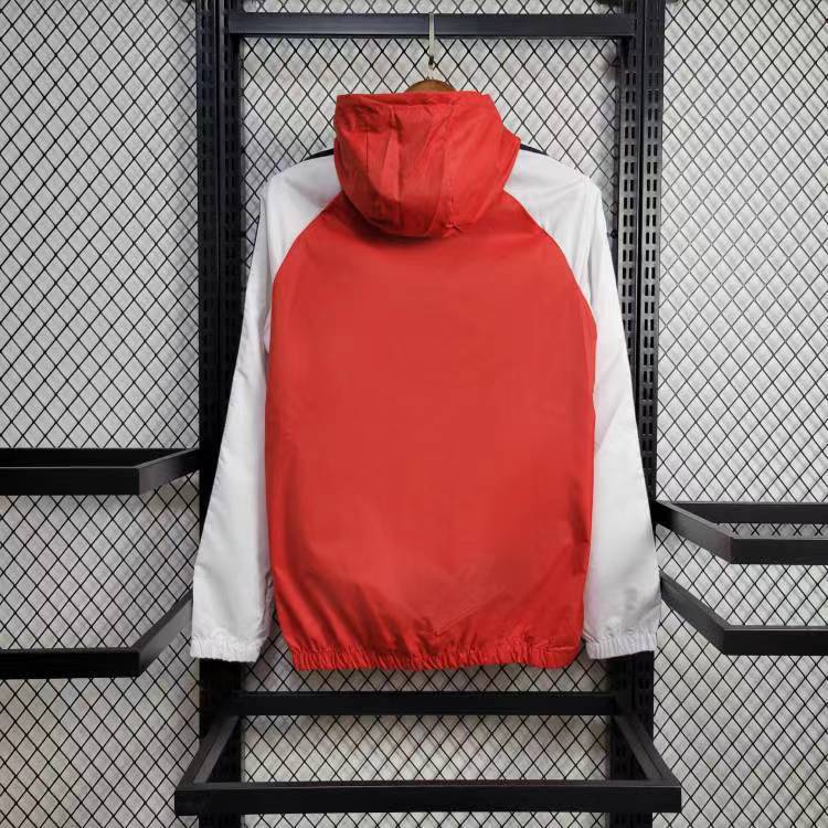 2024 Manchester United Windbreaker Red Color Bars Soccer Jersey