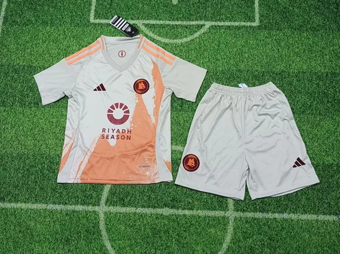 Kids AS Roma Away Jersey 24/25 Football Kit 1:1 Thai Quality Kids Size