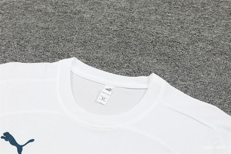 24/25 Olympique Marseille White Short Sleeve Jersey+Shorts  1:1 Thai quality
