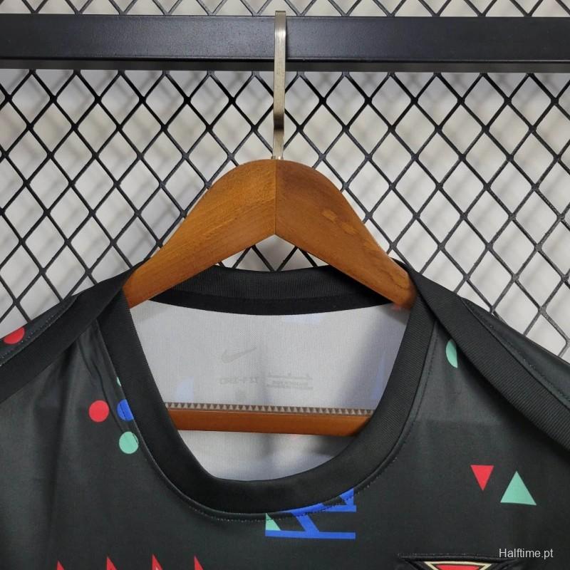 2024 Portugal Pre-match Small Geometric Patterns Jersey 1:1 Thai Quality