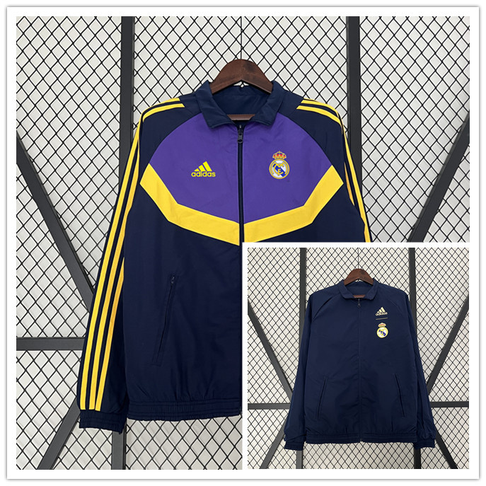 2024 Real Madrid Windbreaker Double-sided reversible Soccer Jersey