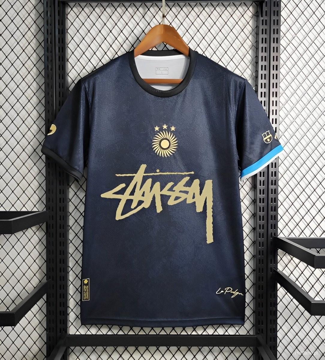 24/25 Argentina x Stussy Special Black Jersey 1:1 Thai Quality