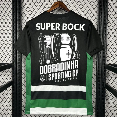 (S-4XL)24/25 Sporting Lisbon Double Champions Home Jersey