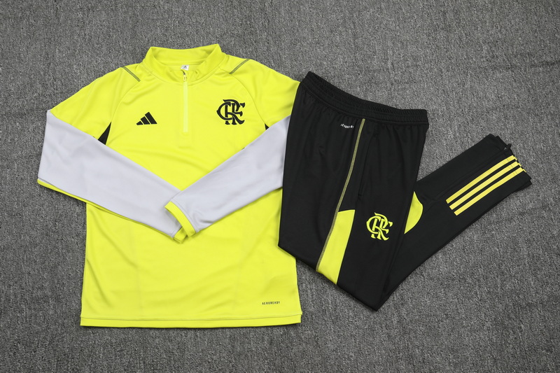 24/25 Flamengo yellow half-zip training suit 1:1 Thai quality