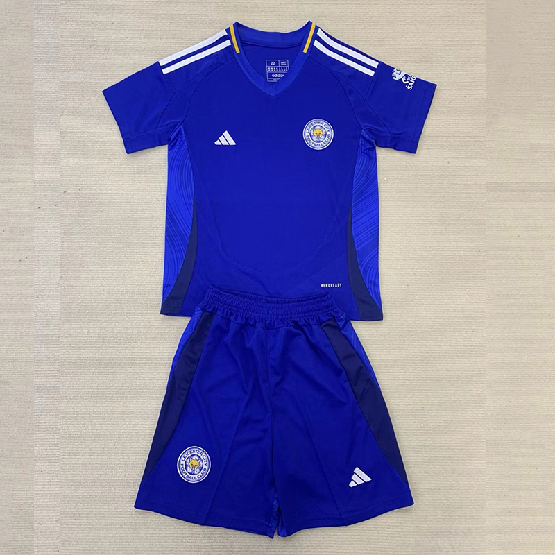Leicester City Home Jersey 24/25 Kids Football Jersey + Shorts 1:1 Thai quality