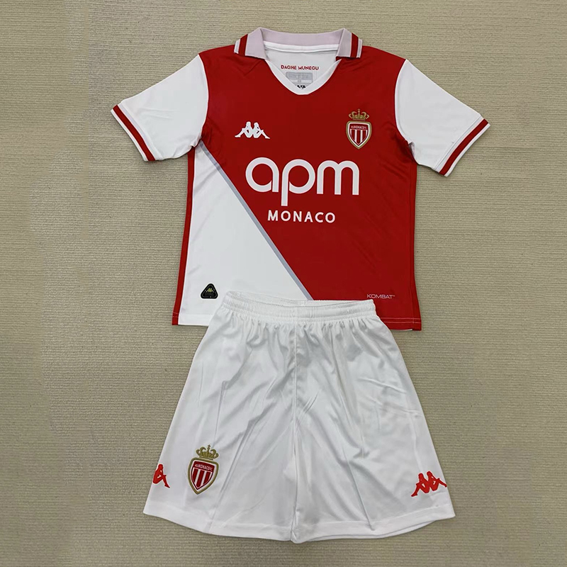 24/25 Monaco Home Jersey + Shorts 1:1 Thailand Quality