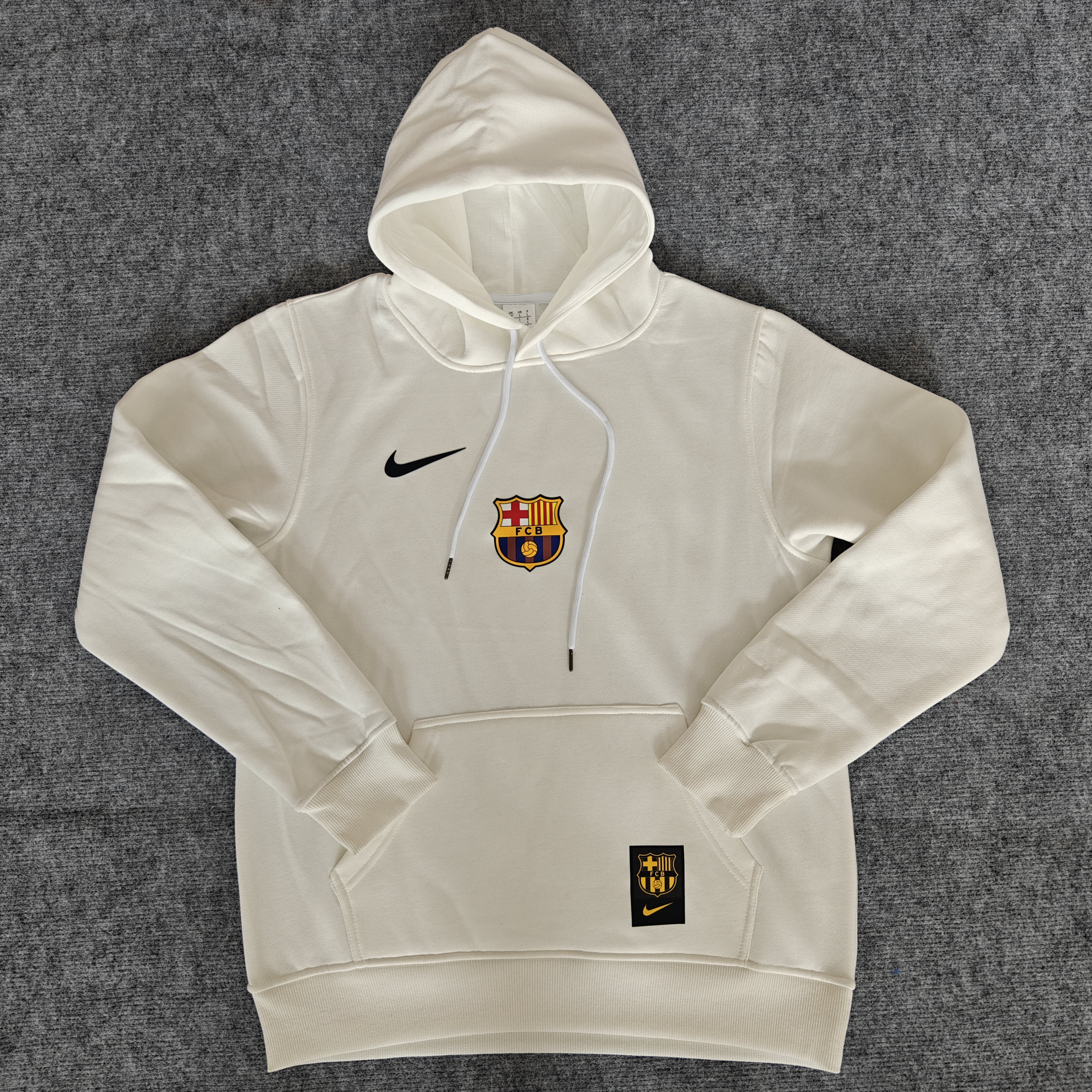 24/25 Barcelona home players white hoodie 1:1 Thai quality