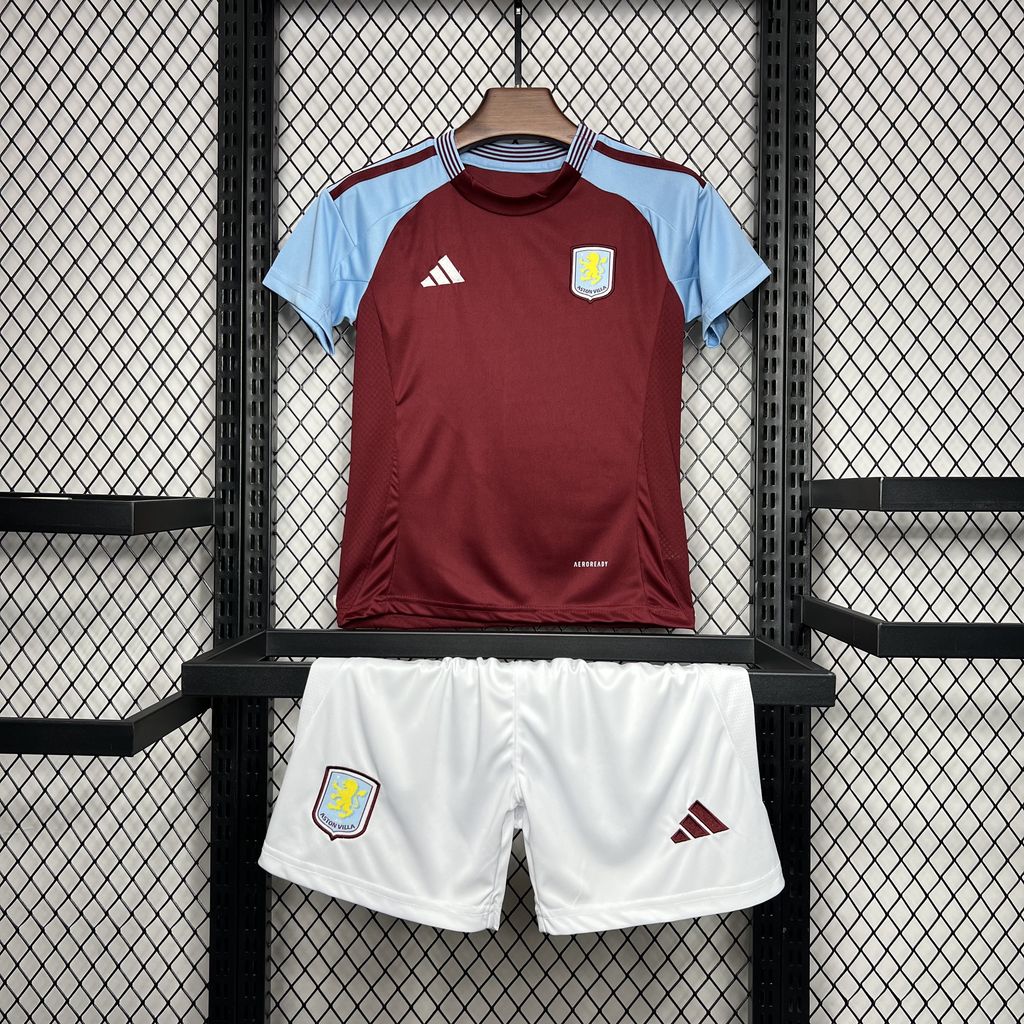 24/25 Aston Villa Home Football Shirt Kids' Sizes