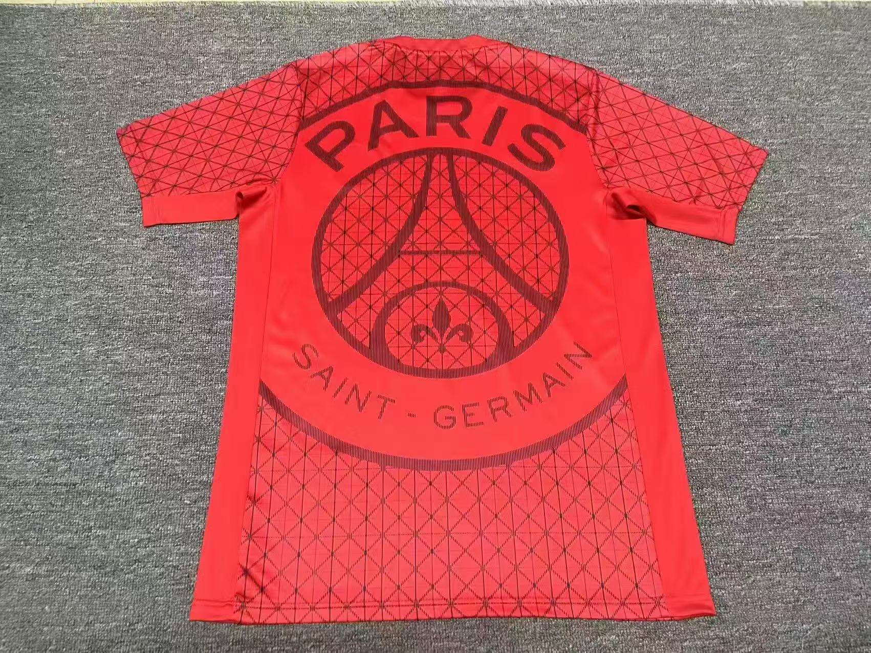 25/26 PSG Saint-Germain Pre-match training suit red 1:1 Thai Quality