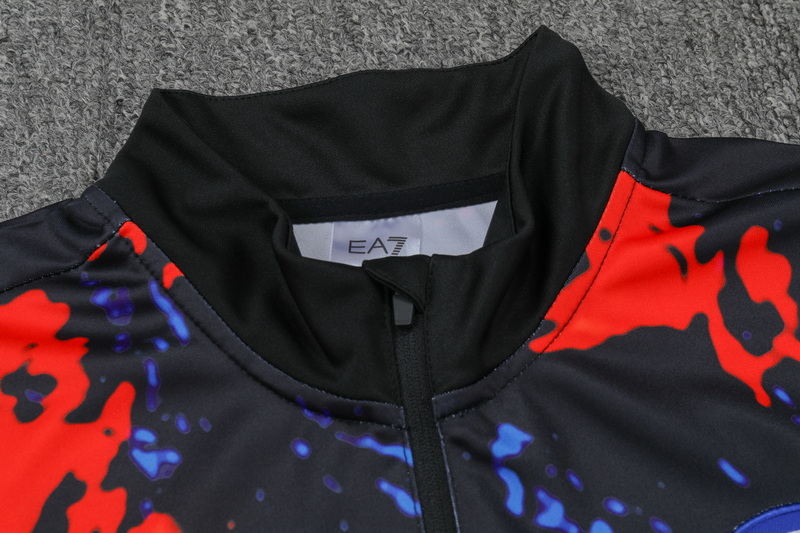 24/25 Napoli red and black print half-zip training suit 1:1 Thai quality