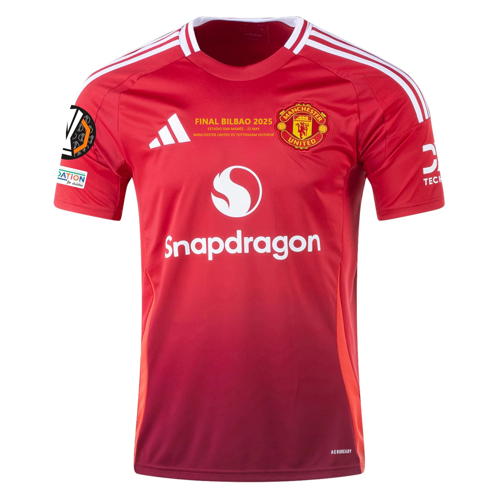 24/25 Manchester United Home Jersey w/ Europa League Patches