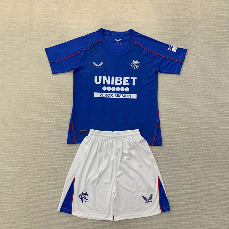 24/25 Rangers Home Football Shirt + shorts 1:1 Thai Quality