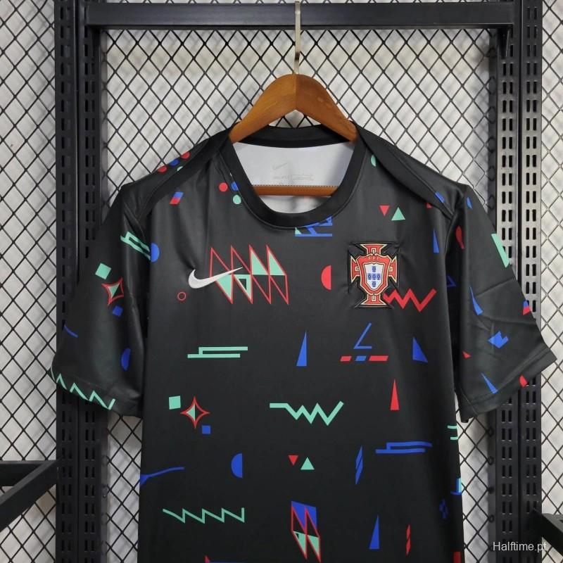 2024 Portugal Pre-match Small Geometric Patterns Jersey 1:1 Thai Quality