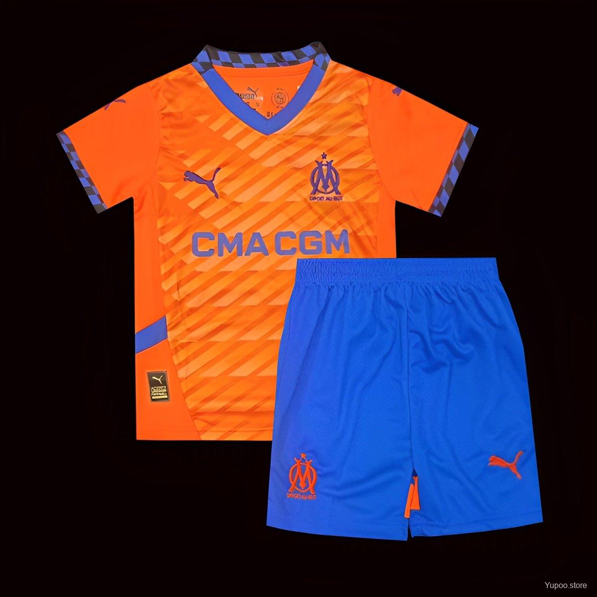 24/25 Kids Olymqique Marseille Third Jersey 1:1 Thai Quality Kids Size