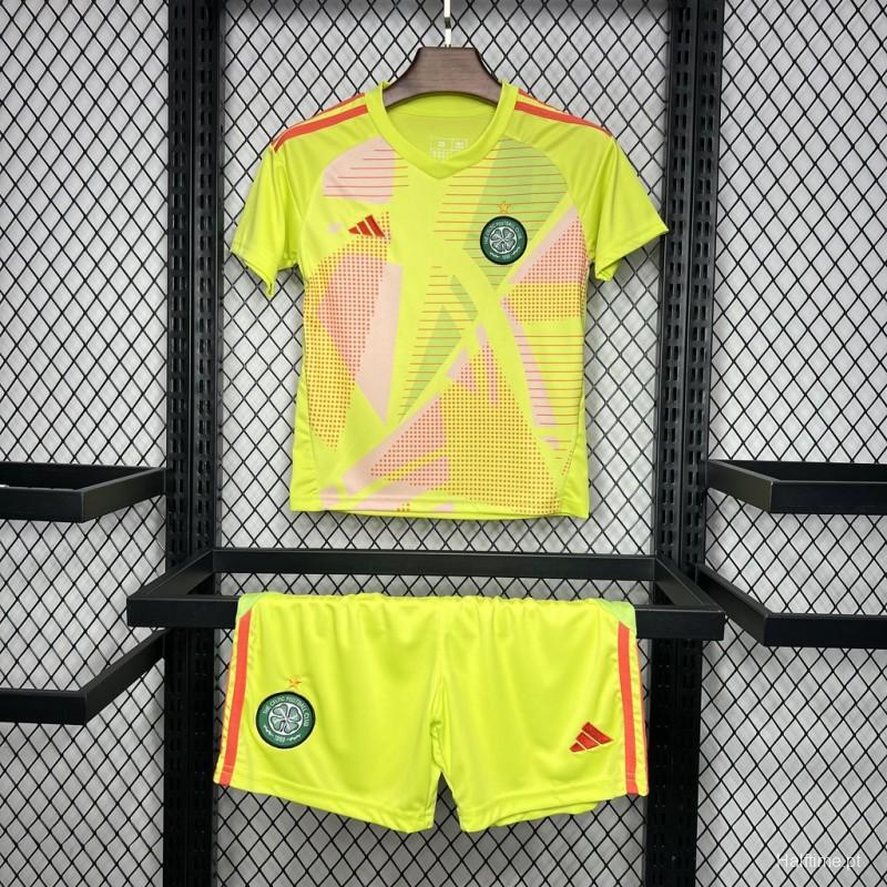 24/25 Kids Celtic Goalkeeper Yellow Jersey 1:1 Thai Quality