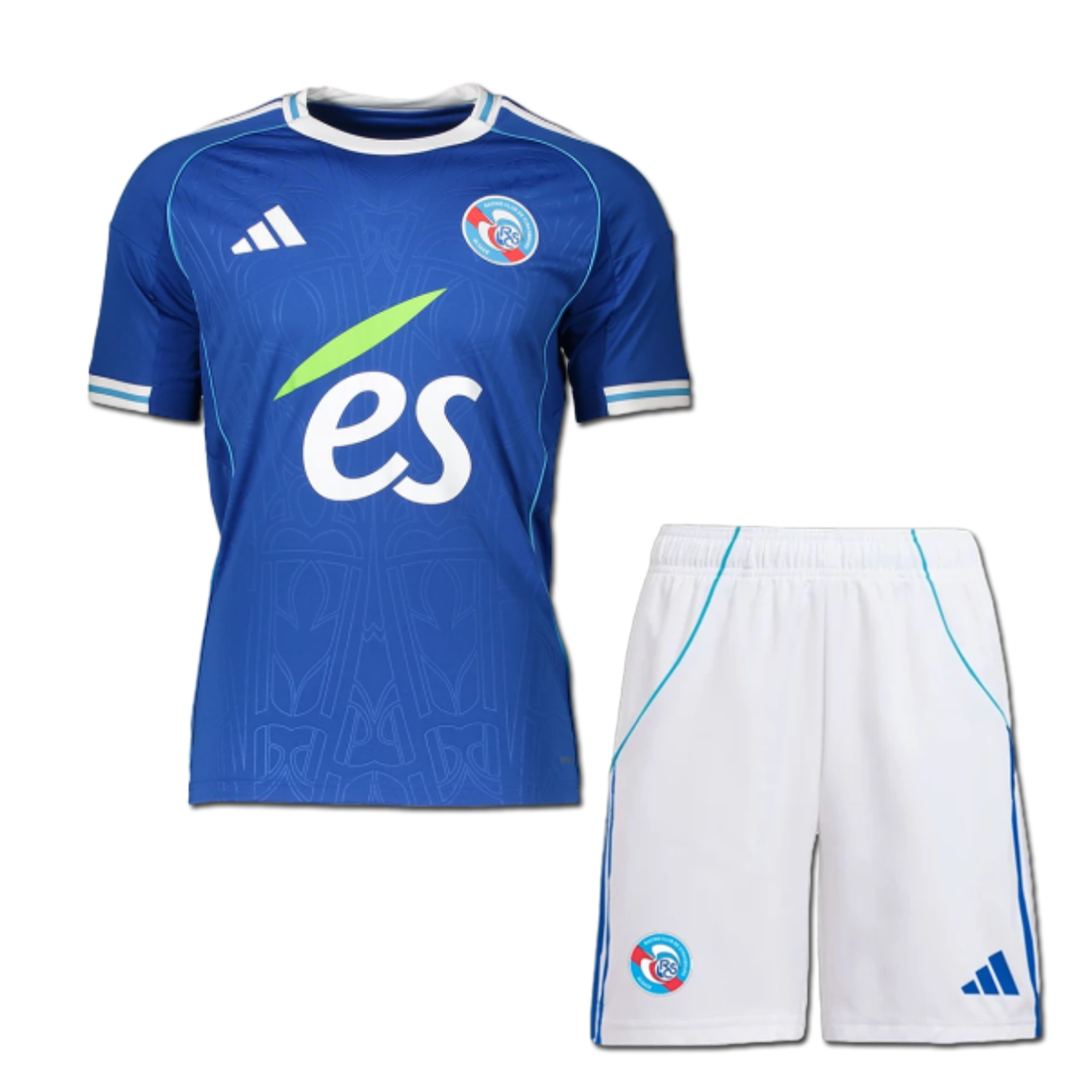 Kids 25/26 RC Strasbourg Home Kit 1:1 Thai Quality