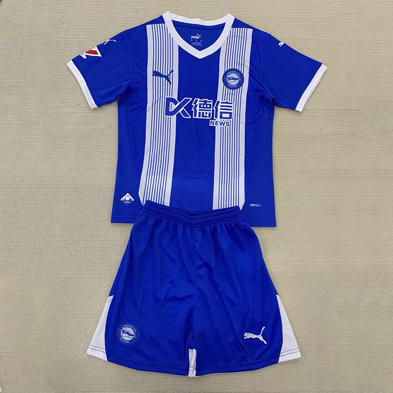 24/25 Alaves Home Football Jersey + Shorts 1:1 Thai Quality