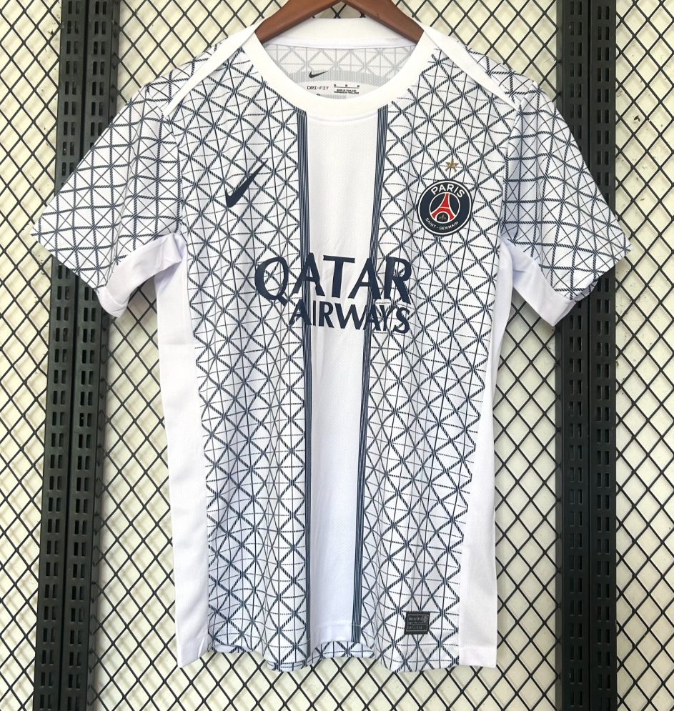 25/26 Paris pre-match white jersey 1:1 Thai Quality