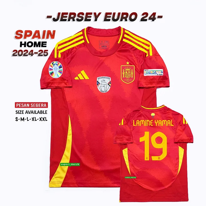 Edición Campeón Fan Spain Home Kit 24/25 Euro Cup 2024 Football Jersey