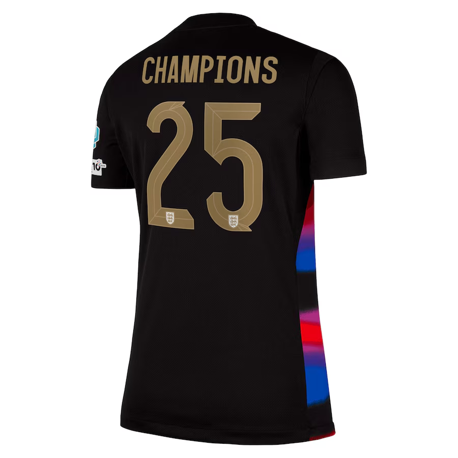England Lionesses Away Stadium Shirt 2025 - Womens with Champions 25 printing