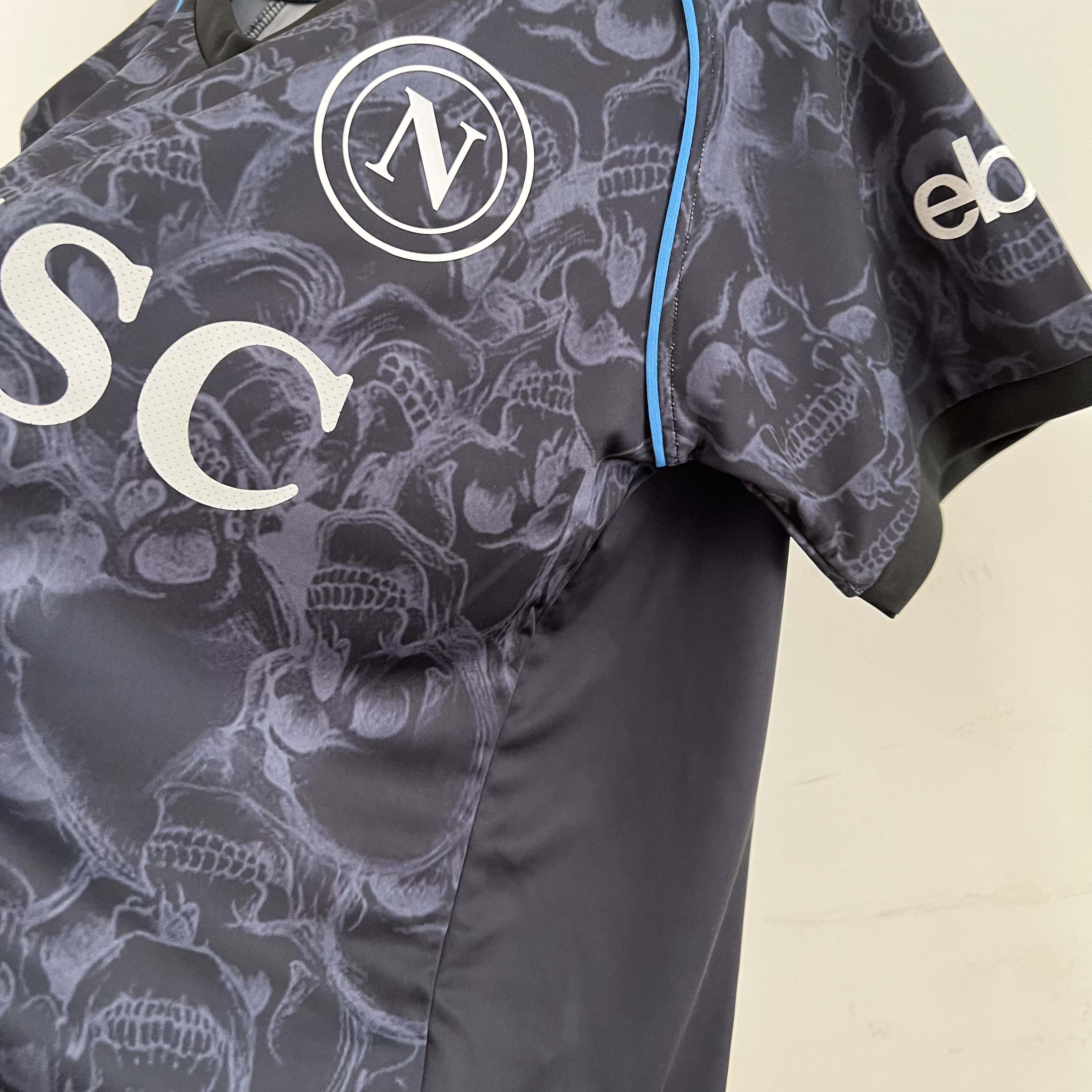 2023/2024 Napoli Halloween Special Edition Black Soccer Jersey 1:1 Thai Quality