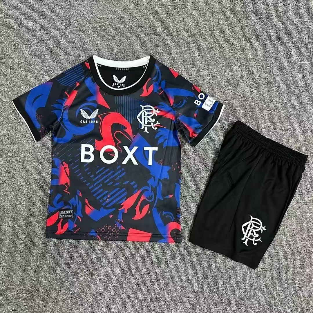 24/25 Rangers Third Away Football Shirt Kids Size 1:1 Thai Quality