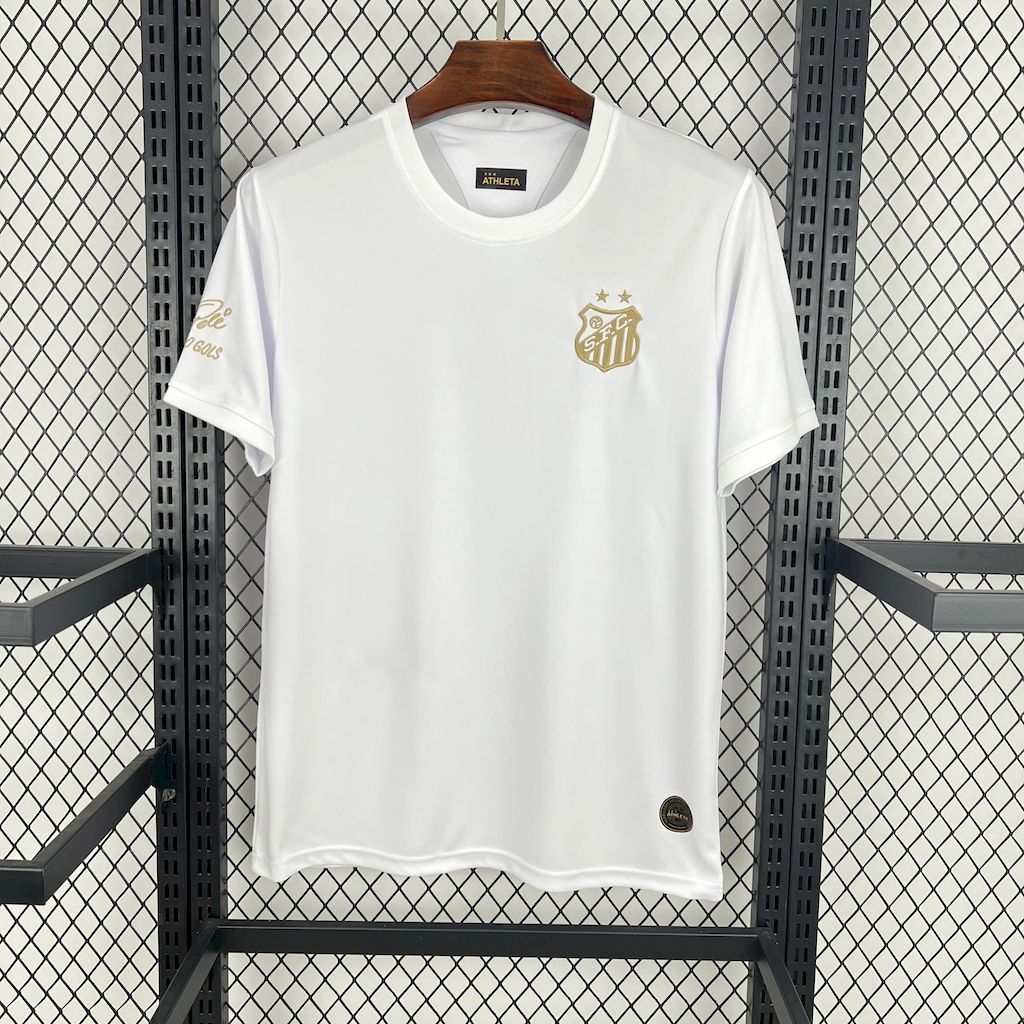 Santos 2025/26 Pele 1.000 GOLS White Jersey 1:1 Thai Quality