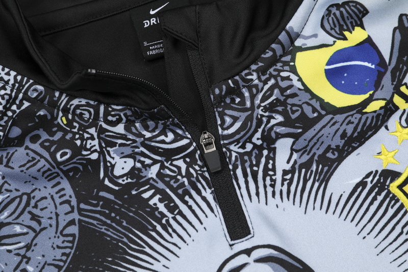 24/25 Brazil Black Special Edition Half-zip Training Jersey 1:1 Thai quality