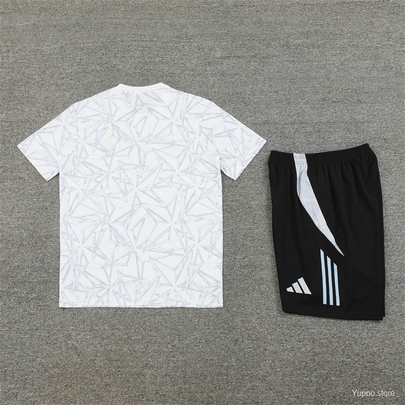 24/25 Real Madrid White Special Short Sleeve Jersey+Shorts  1:1 Thai quality