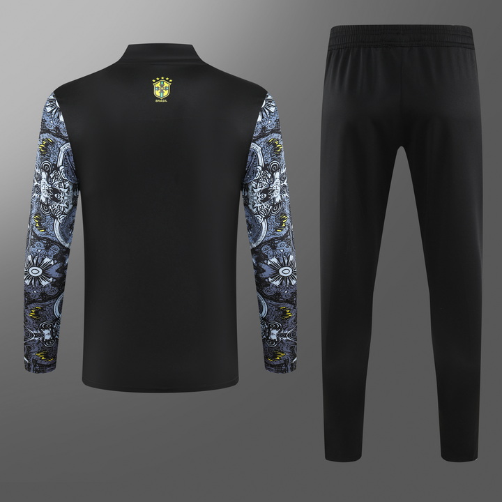 24/25 Brazil Black Special Edition Half-zip Training Jersey 1:1 Thai quality