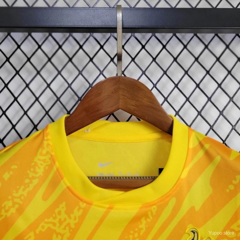 24/25 Kids Tottenham Hotspur Yellow Goalkeeper Jersey 1:1 Thai Quality